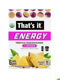 That's it.Gluten-Free Tropical Passion Blends Soft & Chewy Energy Bars,.7oz,6 Count Shelf Stable Box