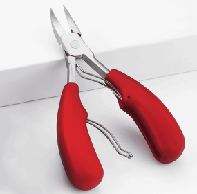 Podiatrist's Toenail Clippers - Toe Nail Clippers For The Elderly - For Thick Toenails And Ingrown Toen (Color: Red)
