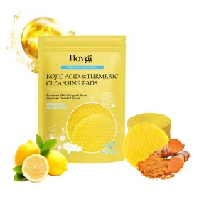 Hoygi Turmeric Acid Cleansing Pad Facial Skin Pore Cleansing, Makeup Remover Gentle Exfoliating Cleansing Pad (Quantity: 4pcs)